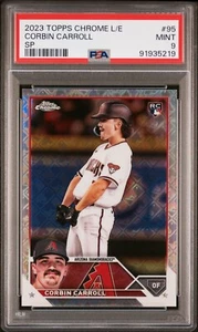 2023 Topps Chrome Logofractor Edition - SP Corbin Carroll #95 (RC) PSA 9 - Foto 1 di 2