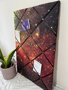 Handgefertigte schwarze Weltraum Sterne Bonbonnebel Stoff Notiztafel - personalisierbares Geschenk - Bild 1 von 11