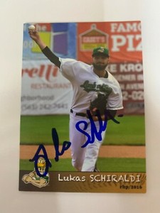 Lukas Schiraldi 2016 Signed Clinton Lumber Kings Team Card
