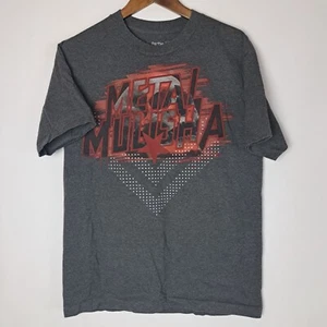 Metal Mulisha T-Shirt Mens Medium Gray Short Sleeve Skull Graphic Motocross - Picture 1 of 16