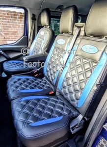 Van Seat Covers MK7 Transit Bentley Leatherette Waterproof - Picture 1 of 36