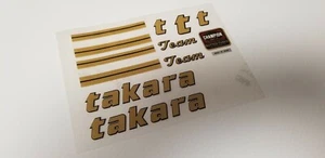 Aufkleber Decal Set passend für Oldtimer Takara Team Fahrrad Set - Gold - Bild 1 von 12