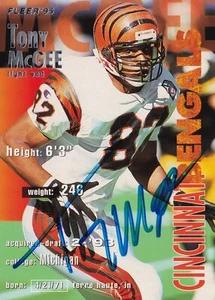TONY MCGEE SIGNED AUTO'D 1995 FLEER CARD #68 CINCINNATI BENGALS DALLAS COWBOYS - Picture 1 of 4