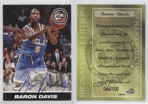 1999 Press Pass SE Auto Silver /100 Baron Davis Rookie Auto RC
