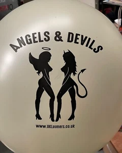 GLOBO DE LÁTEX GIGANTE DE 36" PULGADAS ÁNGEL DIABLO GRANDE GLOBO LOONER GLOBO - Imagen 1 de 2