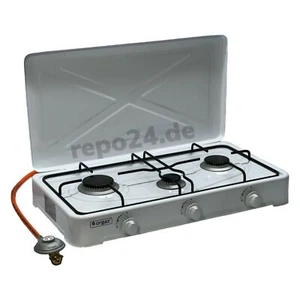 Gaskocher Campingkocher 3-flammig mit Schlauch und Regler Set Camping Outdoor - Bild 1 von 2