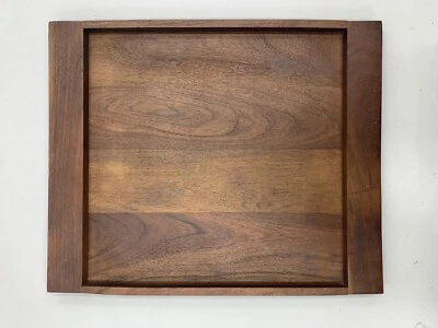 Bandeja de barra cuadrada de madera Pottery Barn Chateau 16,5" W marrón #4022I Foto 1 de 4