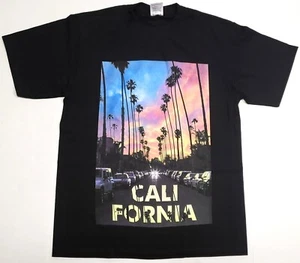 CALIFORNIA T-Shirt CA Paradise Palm Tree Urban Streetwear Herren Tee Schwarz Neu - Bild 1 von 2