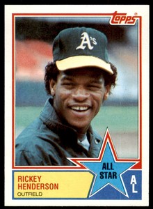 1983 Topps Rickey Henderson #391 Oakland Athletics NR-MINT