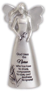 Gott segne diese Krankenschwester Engel Figur, 5" groß, CA Geschenk, Metall, Neu im Karton - Bild 1 von 1