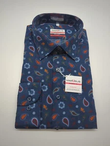 MARVELIS Hemd Langarm Kentkragen Gr. XXL 46 MODERN FIT Blau Floral - Bild 1 von 5