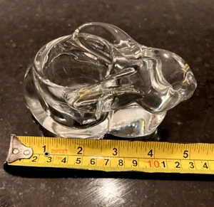 VTG Clear Indiana Glass Bunny Rabbit Votive Tealight Candle Holder Easter Spring - Picture 1 of 5