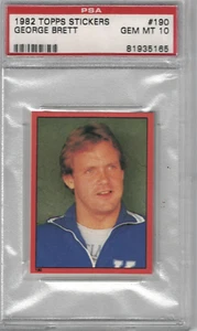1982 TOPPS STICKERS #190 GEORGE BRETT PSA 10 ROYALS ALL STAR HOF - Picture 1 of 2