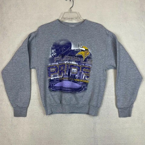 Vintage Minnesota Vikings Sweater Large (fits like small) Purple Pride Lee Sport Cover