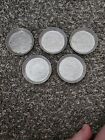 Vintage Stanhome STANLEY HOMES Aluminum Metal Cocktail Drink Coasters Lot Of 5