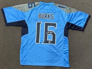 CAMISETA AUTOGRAFIADA FIRMADA POR TREYLON BURKS BECKETT/BAS TESTIGO **TENNESSEE TITANS** - Imagen 1 de 3