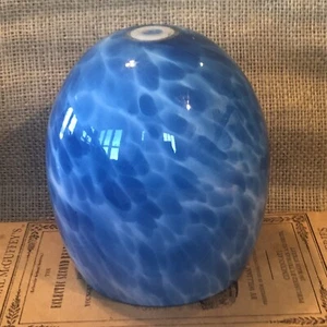 Pendant Light Gorgeous Handblown Blue Glass for pendant Stem - Picture 1 of 4