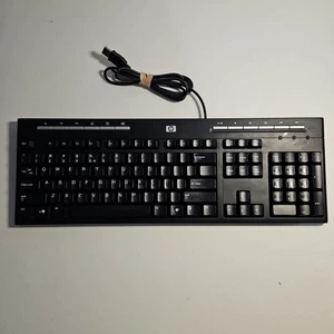 Hewlett Packard Wired Computer keyboard, Black, Lightly Used S/N BF81803090 - Picture 1 of 11