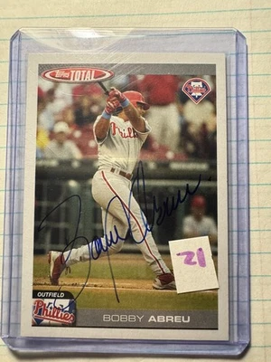 Bobby Abreu 2004 TOPPS 总亲笔签名签名亲笔签名哇 — 第 1/3 张图片