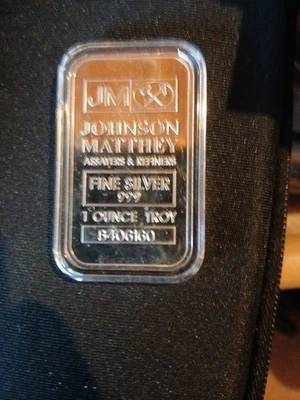 JM Johnson Matthey Assayers & Refiners Fine Silver 1 Troy Oz Still In Case - Image 1 of 4