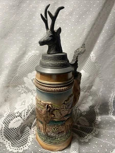 Tazza birra Allentown PA Neuweiler Stein Germania Pronghorn testa di antilope busto rack - Foto 1 di 20