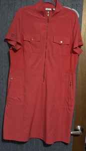 Zenergy by Chico's Women's Dress With 4 Pockets-Red  Size 3 - Picture 1 of 13