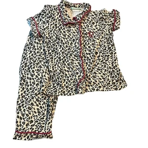 Sage and Lilly cheetah pajama Monogram R sz 7 - Picture 1 of 3