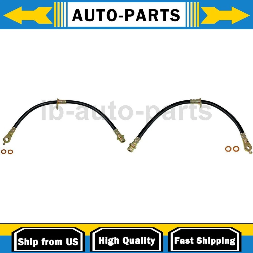 2X Manguera de línea de freno delantero primera parada para Toyota Highlander 2004-2007 Foto 1 de 4