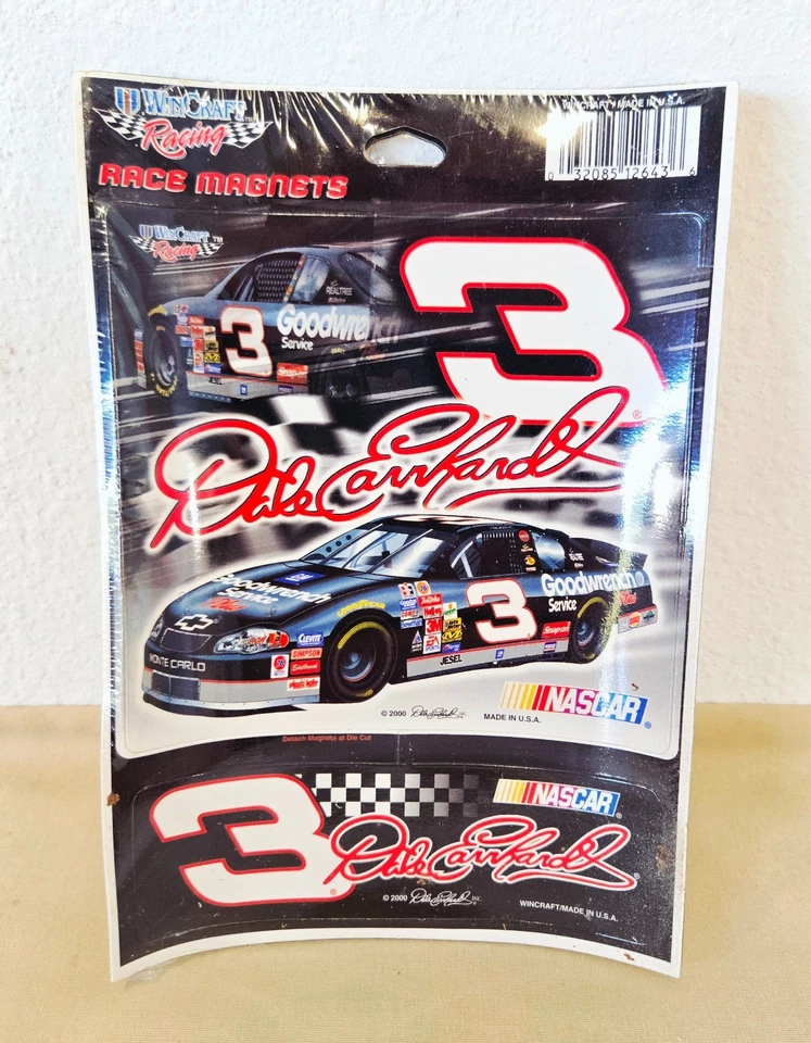 Vintage Wincraft Racing Magnets 2000 Dale Earnhardt, #3 New-NOS - Image 1 of 1