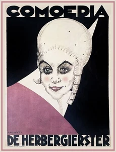10424. Cartel de decoración. Habitación arte pared diseño interior. Comedia teatro holandés. Anfitriona - Imagen 1 de 1