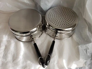 Revere Ware LOT Steamer Double Boiler for 2 Qt & 3 Qt Sauce Pan PAIR - Picture 1 of 8