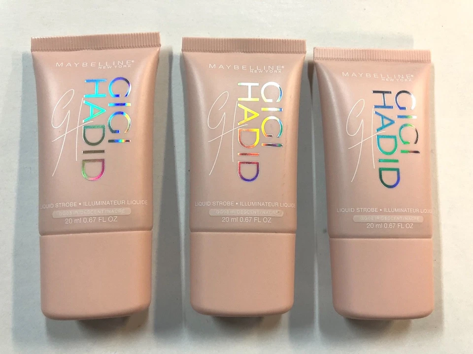  Gigi Hadid, LOTE DE 3, para Maybelline líquido estroboscópico en iridiscente - Nuevo Foto 1 de 1