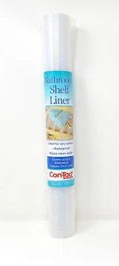 Con-Tact 18 Inch x 6 Foot Non-Adhesive Bathroom Ribbed Shelf Liner Clear - Picture 1 of 3