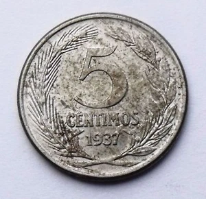 ESPAÑA: 5 CENTIMOS ÉPOCA II-2ª REPUBLICA. AÑO 1937. RC+. IDEAL PARA LIMPIAR. - Picture 1 of 1
