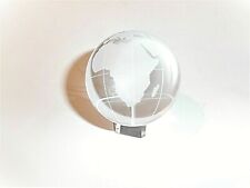 Weltkugel aus Glas mit Sockel, Globus 60mm, Glasmurmel, Glaskugel (139102)