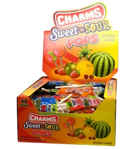 Charm Pops Sweet and Sour Suckers 480625 Oz Pops 48 Count (Pack of 1) - Picture 1 of 6