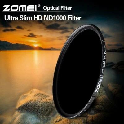 ZOMEi 10-STOP Ultra Slim HD Multi-coated ND1000 filter 52-82mm for Nikon Canon - Image 1 of 4