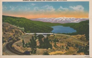 Donner Summit Bridge & Lake, California - lino sin publicar - Imagen 1 de 3
