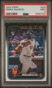 2024 Topps #224 Ronny Mauricio Rookie RC Card PSA 9 Mets - Picture 1 of 2
