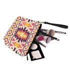 Colorful Geometry Portable Cosmetic Bag Large Travel PU Leather Makeup Pouch
