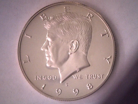 1998 S **PROOF** KENNEDY HALF DOLLAR  **FREE SHIPPING** Cover