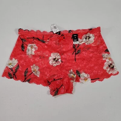 Torrid Curve Women Panties 0 Red Poppy Floral Cheeky Lace Bow NWT - Image 1 of 4