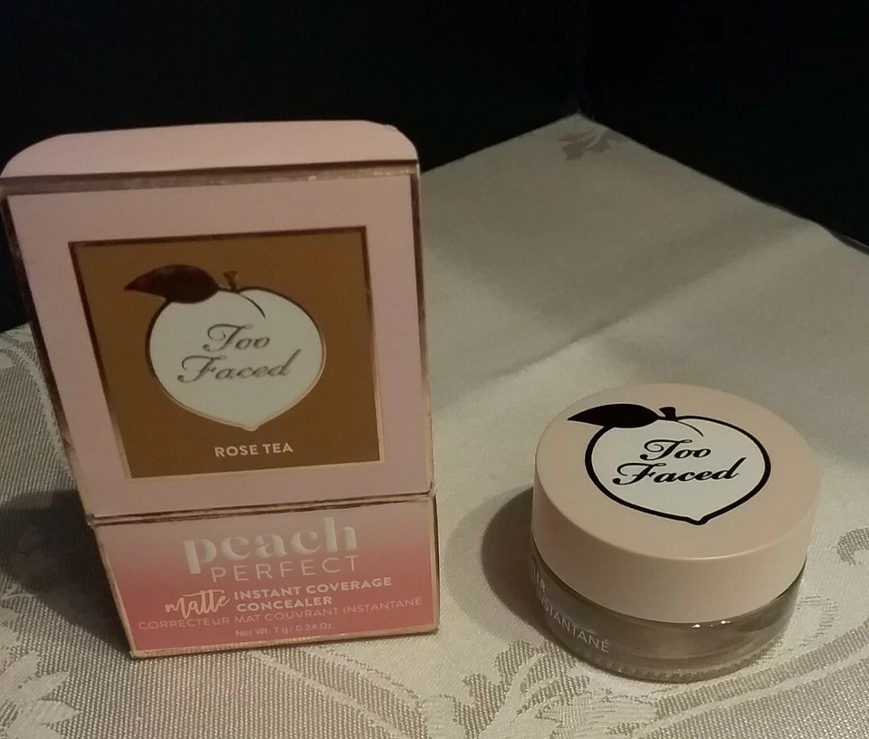 Too Faced Peach Matte Instant Coverage Concealer Rose Tea .24 Oz 7g