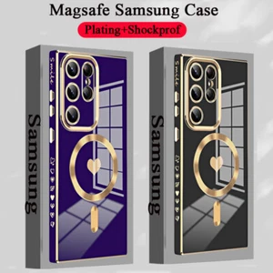 For Samsung Galaxy S23 Ultra S22 S21 Magnetic Couple Heart Magsafe Case Cover - Picture 1 of 18