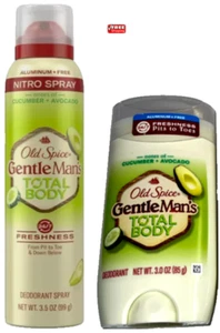 Old Spice GentleMan Total Body Cucumber &Avocado Deodorant Spray & Solid -1 each - Picture 1 of 1