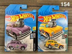 2 FOR 1! Hot Wheels Tooned SURF 'N TURF Lot New Purple Yellow Rod Squad 154 - Picture 1 of 3