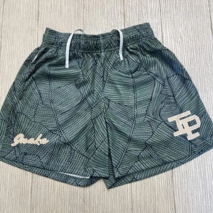 Inaka Power Shorts Herren klein grün Blätterdruck Mesh Gym Athletik Fitness TP Logo - Bild 1 von 8