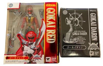S.H.Figuarts Gokai Rojo y Gokai Darin Conjunto Figuras Gokaiger Bandai Usado Japón Foto 1 de 4