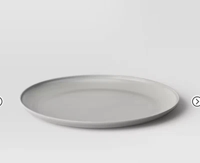 Room Essentials 10.5 inch Plastic Dinner Plate, Gray set of 12 - Image 1 of 4