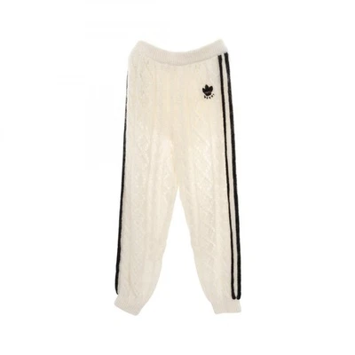 Pantalon GUCCI × Adidas Logo mohair blanc noir taille M femme d'occasion - Photo 1/4